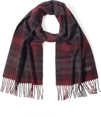 Hickey Freeman Cashmere Plaid Scarf in Bordeaux at Nordstrom Rack