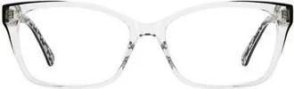Kate Spade New York demi 53mm rectangular reading glasses in Crystal Grey at Nordstrom