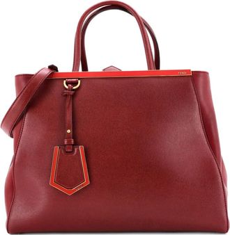 Fendi 2Jours Bag Leather Medium tote bag - Rosso