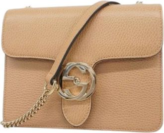 Gucci Pre-owned Shoulder Bags, female, Beige, Size: ONE SIZE Pre-owned Shoulder Bag