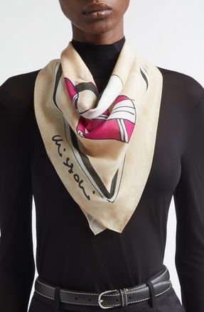 Missoni Cotton & Silk Graphic Square Scarf in 0001 Cream Multi at Nordstrom
