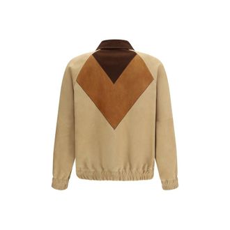 Valentino Mens Brown Goatskin Biker Jacket Clothing