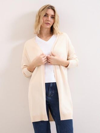 Phase Eight Sabrina Longline Open Front Cardigan in Ivory at Nordstrom, Size X-Small
