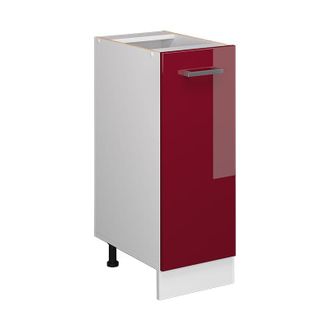 Vicco Armadio cucina dispensa alto R-Line, Rosso bordeaux lucido, 30 cm senza piano di lavoro Vicco