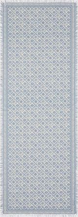Tory Burch Sciarpa in misto lana e seta con monogramma e bordi sfrangiati