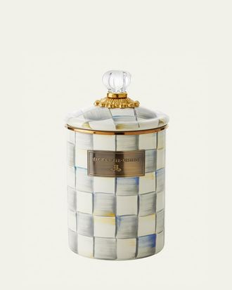 MacKenzie-Childs Sterling Check Large Canister