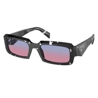 Prada Blue to Magenta Gradient Rectangular Mens Sunglasses PR 27ZS 15O60E 54