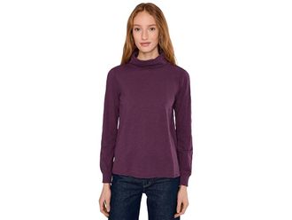 Mod-o-doc Long Sleeve Turtle Neck T-Shirts Womens Clothing Elderberry : LG (US 12-14)