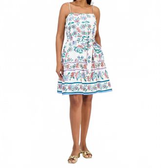 Julia Jordan Printed Sleeveless Fit & Flare Dress In Ivory Multi
