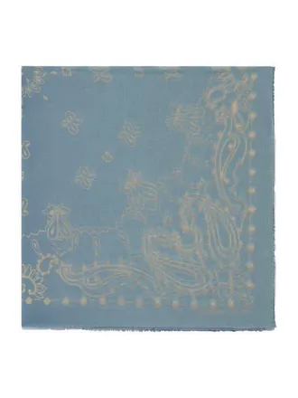 Gerard Darel Dorine Square Paisley Print Scarf in Indigo at Nordstrom
