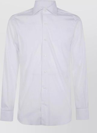 Barba stretch poplin shirt
