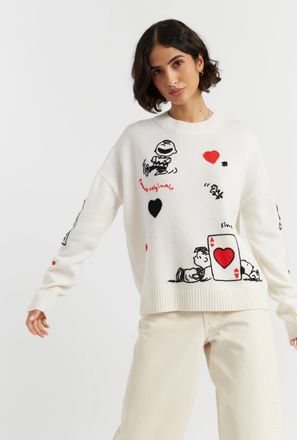 Chinti and Parker Cream Wool-Cashmere Charlies Poker Pals Sweater