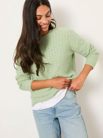 Fat Face FatFace Gracie Mint Green Knitted Jumper