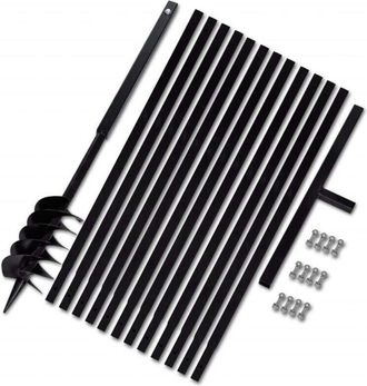 vidaXL Taladro De Tierra Con Mango 120 Mm Con Tubo De Extensi&oacute;n 13 M Acero Vidaxl