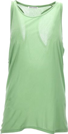 Acne Studios Acne Studios mouwloze tanktop met ronde hals in groene lyocell