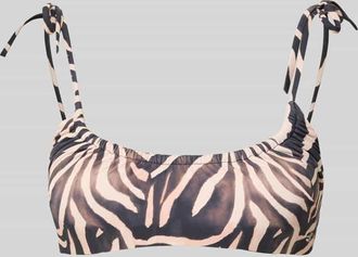 HUGO BOSS Bikini-Oberteil in Zebra-Optik Modell FANCY in Black, Gr&ouml;&szlig;e XL