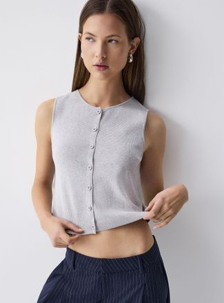 Twik Womens Fine-knit buttoned vest
