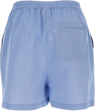Merci Womens Shorts Light Blue Cotton Blend
