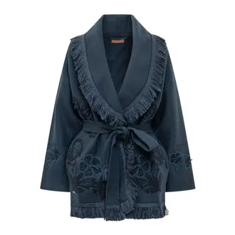 Alanui Truien & Vesten, Dames, Blauw, M, Nature in Bloom Cardi