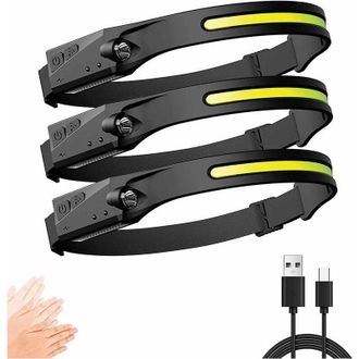 OEM Linterna Frontal Led Recargable Por Usb De Alta Potencia Con 350 L&uacute;menes, 3 Modos De Iluminaci&oacute;n, Encendido Manual, Resistente Al Agua Y Ligera Para P