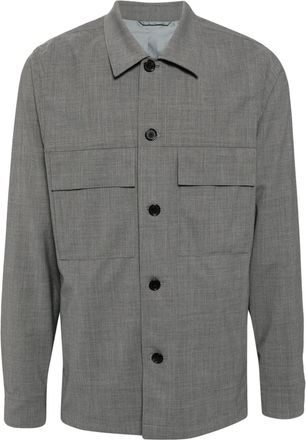 Paul Smith long-sleeves wool shirt - men - Elastane/Wool - L - Grey