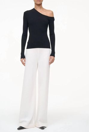 Staud Lois Knit Top In Black