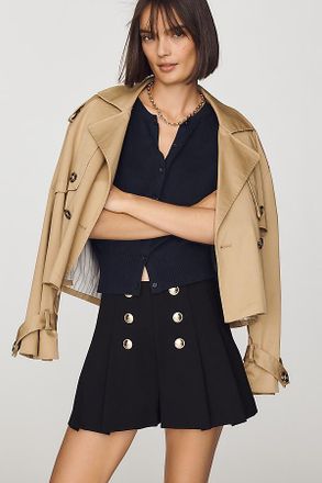 Maeve Pleated Trench Skort
