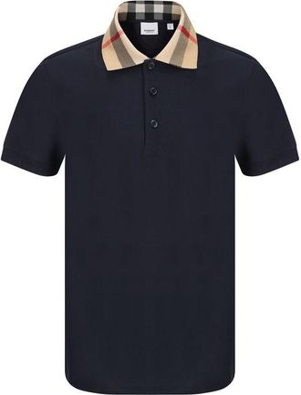 Burberry Blauwe Katoenen Poloshirt