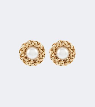Jennifer Behr Pendientes Marit chapados en oro de 18 ct