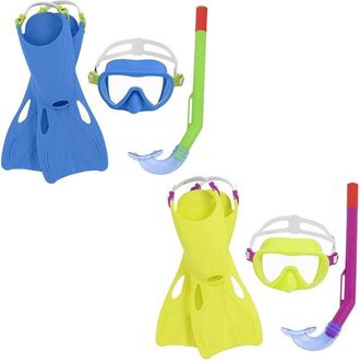 Trade Shop Trade Shop - Set Da Snorkeling Bambini Flapper Maschera Boccaglio Pinne 3-6 Anni 2 Col 25039