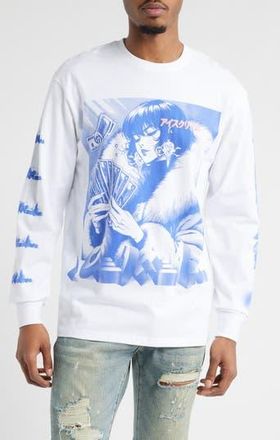 Icecream Count Em Long Sleeve Cotton Graphic T-Shirt in White at Nordstrom Rack, Size Xx-Large