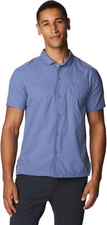 Mountain Hardwear El Portal Short Sleeve Shirt In Northern Blue