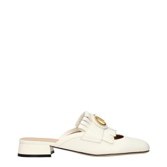 Valentino Garavani Sandalen und Clogs Damen Beige/Elfenbein Leder