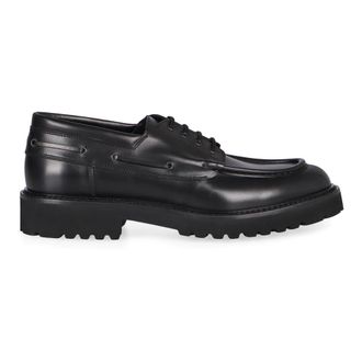 Doucal's Leren veterschoenen - Heren - Veterschoenen - Zwart - 45 EU - Leer - Schoenen