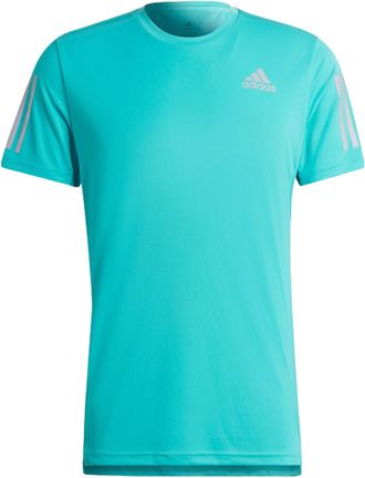 adidas Mens adidas Solid Color Logo Round Neck Pullover Sports Short Sleeve Light Blue T-Shirt HB7435