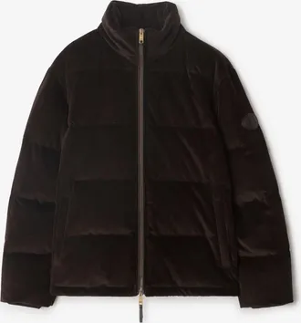 Burberry Corduroy Snowdon Puffer Jacket, Size: XXL