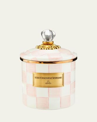 MacKenzie-Childs Rosy Check Enamel Canister, Small