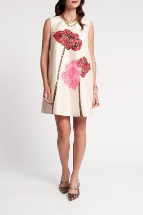 Frances Valentine Alice Shift Dress Poppy in Oyster/multi at Nordstrom, Size X-Large
