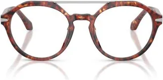 A|X Armani Exchange 51MM ROUND in Red Havana/demo Lens at Nordstrom