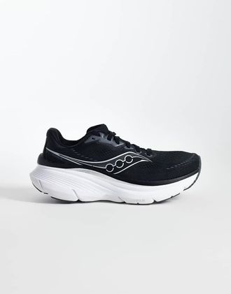 Saucony Guide 19 - Sneakers da corsa nere e argento-Nero