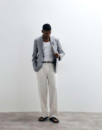 New Look Blazer elegante grigio gessato
