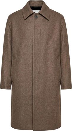 STUDIO NICHOLSON Ady Wool Coat - Heren - Mantel - Bruin - M - Katoen - Jassen