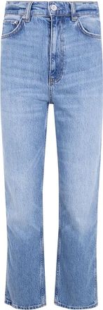 Anine Bing Jane Jeans - Dames - Regular Fit Jeans - Blauw - W30 - Katoen - Jeans