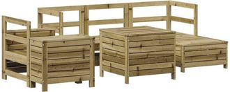 vidaXL 7 Piece Garden Sofa Set Impregnated Wood Pine vidaXL
