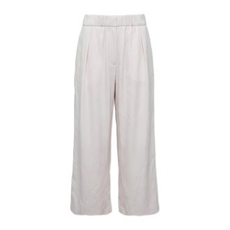 Jil Sander Wide Trousers, female, Pink, Size: S Acetate Blend Trousers