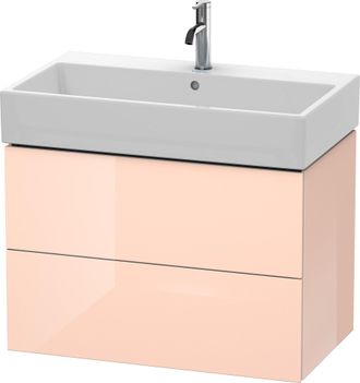Duravit Mueble Bajo Encimera Duravit L-cube, De Pared, 2 Cajones, 78,4 X 45,9 Cm, Para Vero Air 235080, Color: Perla De Albaricoque Laca De Alto Brillo - Lc62