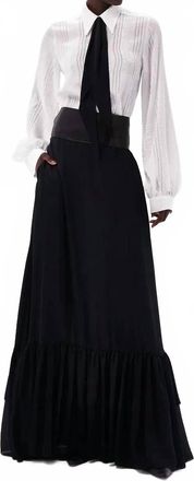 Oud Paris Gleen Chiffon Skirt In Black