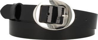 MGM Womens Modern Patent Belt, Black (Black), M