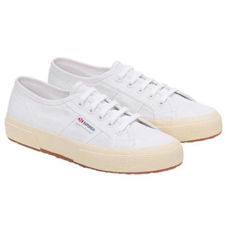 Superga Unisex 2750 Linnen Sportschoenen voor volwassenen (Wit/ gebroken wit)