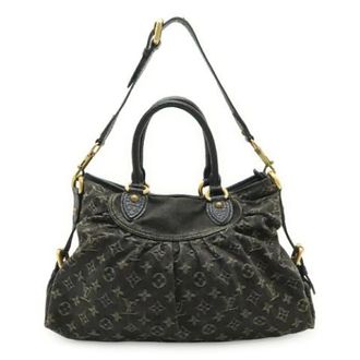 Louis Vuitton Pre-owned Handbags, female, Black, Size: ONE SIZE Pre-owned Neo Cabby Monogram Denim 2way Bag